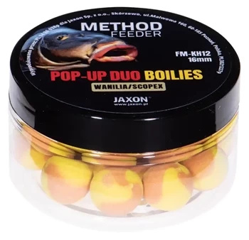 Pop-Up Duo-Boilies Methode Feederbälle Vanille/Scopex 40g 16mm