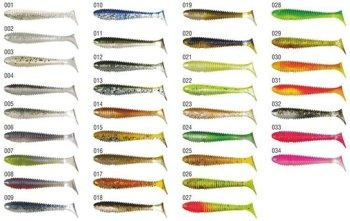 Konger Grubber Shad 5.5cm - Farbe 001 - 8Stück