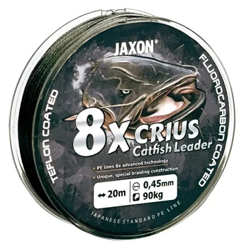 Geflecht Crius 8X Wels Vorfach Schwarz 0,55mm 20m