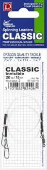 Dragon Przypon Invisible Fluorocarbon - 15kg CLASSIC 15cm - 2szt.
