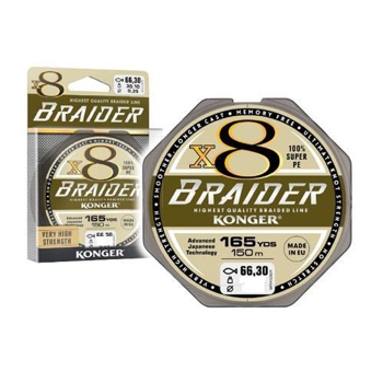 Konger Braider X8 Olive Grün geflochtene Schnur 0,06mm / 150m / 4,9kg