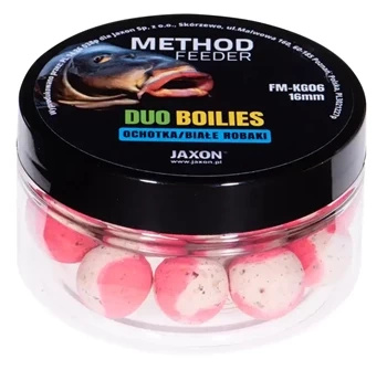 Duo-Boilies Method Feeder Mückenlarven/Weiße Würmer 40g 16mm