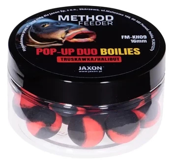 Pop-Up Duo-Boilies Method Feeder Erdbeere/Heilbutt 40g 16mm