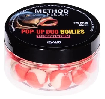 Pop-Up Duo-Boilies Method Feeder Erdbeere/Creme 40g 16mm