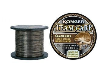 Konger Team Karpfen Camou Dark Schnur 0.25mm-600m-8kg