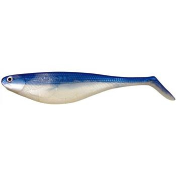 Konger Gummi Flat Shad 6cm Kol. 01 Blauer Rücken - 4 Stück