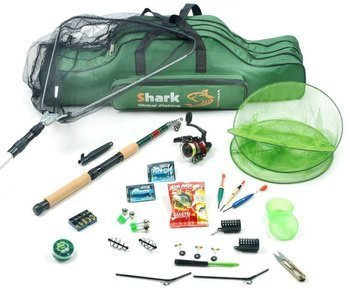 Angelset Katana 2.4m Rute, Rolle, Tasche, Kescher, Zubehör